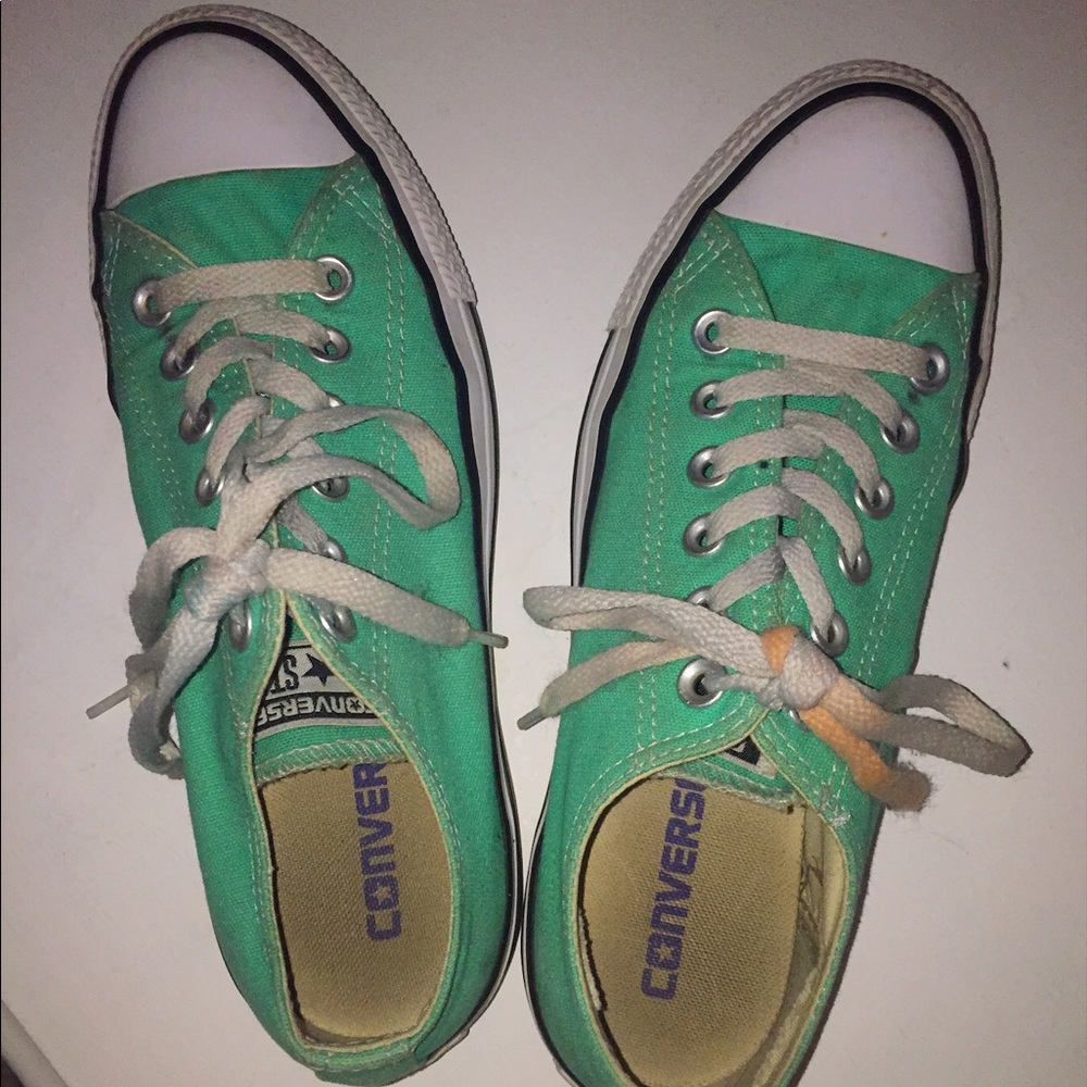 Mint green converse